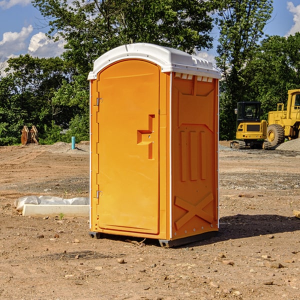 can i customize the exterior of the porta potties with my event logo or branding in Acoma